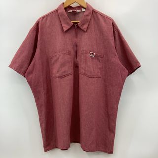 ベンデイビス(BEN DAVIS)の70‘s BEN DAVIS ベンデイビス メンズ  半袖シャツ　USA製　ハーフジップ　タロンジッパー(シャツ)