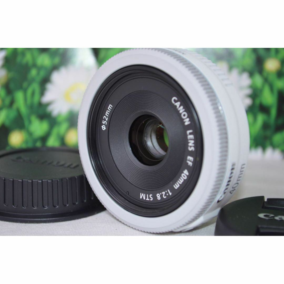 極美品❤️Canon EF 40mm E2.8 STM ホワイト❤単焦点レンズ レンズ( 極美品❤️Canon EF 40mm E2.8 STM ホワイト❤単焦点レンズ レンズ(
