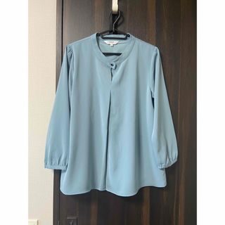 アオヤマ(青山)の【美品】洋服の青山 レディスブラウス ブルー(シャツ/ブラウス(長袖/七分))