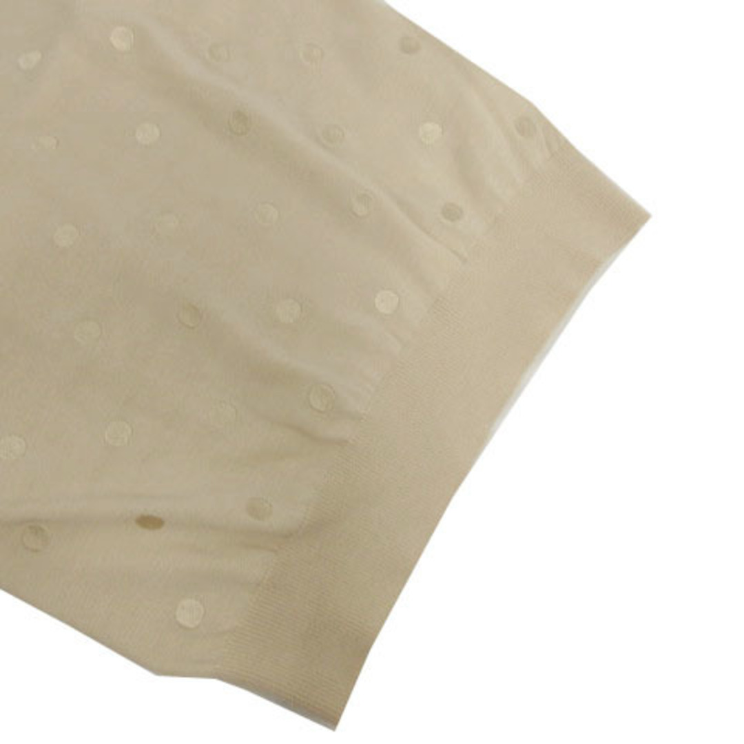 CLEAR IMPRESSION(クリアインプレッション)のクリアインプレッション ニット 半袖 ドット刺繍 コットン混 ベージュ 2 レディースのトップス(ニット/セーター)の商品写真
