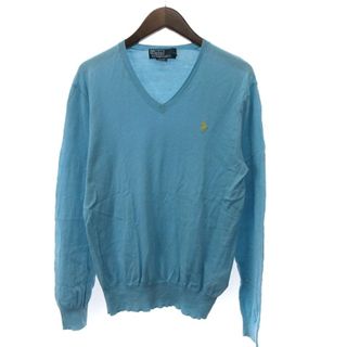 ポロラルフローレン(POLO RALPH LAUREN)のポロ バイ ラルフローレン ニット カットソー 長袖 リブ 水色 S ■GY14(ニット/セーター)