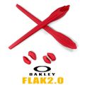 【新品】 オークリー ノーズパッド イヤーソック パーツ 101-446-003 レッド 【フラック2.0 Flak2.0】対応モデル OAKLEY 交換 キット