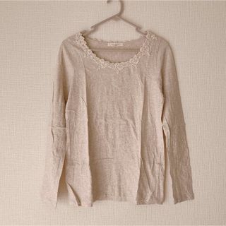 ショコラフィネローブ(chocol raffine robe)のショコラフィネローブ　レースカットソー(カットソー(長袖/七分))