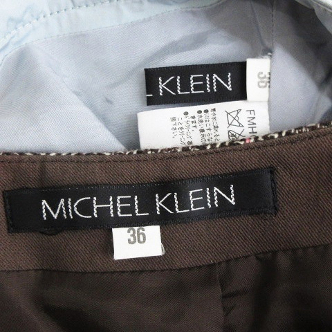 MICHEL KLEIN(ミッシェルクラン)のミッシェルクラン スカート 2個セット ひざ丈 水色 36 M相当 ■GY14 レディースのスカート(ひざ丈スカート)の商品写真