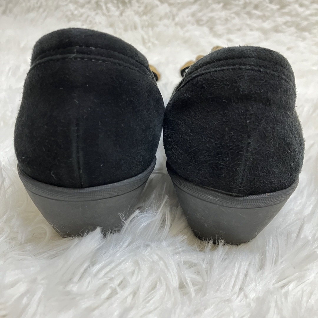 COMPOSITION FIVE(コンポジションファイブ)のCOMPOSITION９コンフォートシューズ リボン付きパンプス 黒 22.5c レディースの靴/シューズ(ハイヒール/パンプス)の商品写真