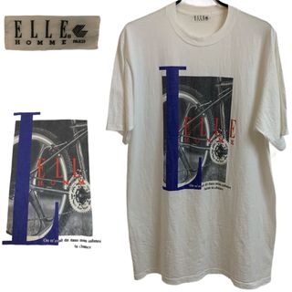 エルオム(ELLE HOMME（ELLE）)のELLE HOMME PARIS VINTAGE USA製 プリントTシャツ L(Tシャツ/カットソー(半袖/袖なし))