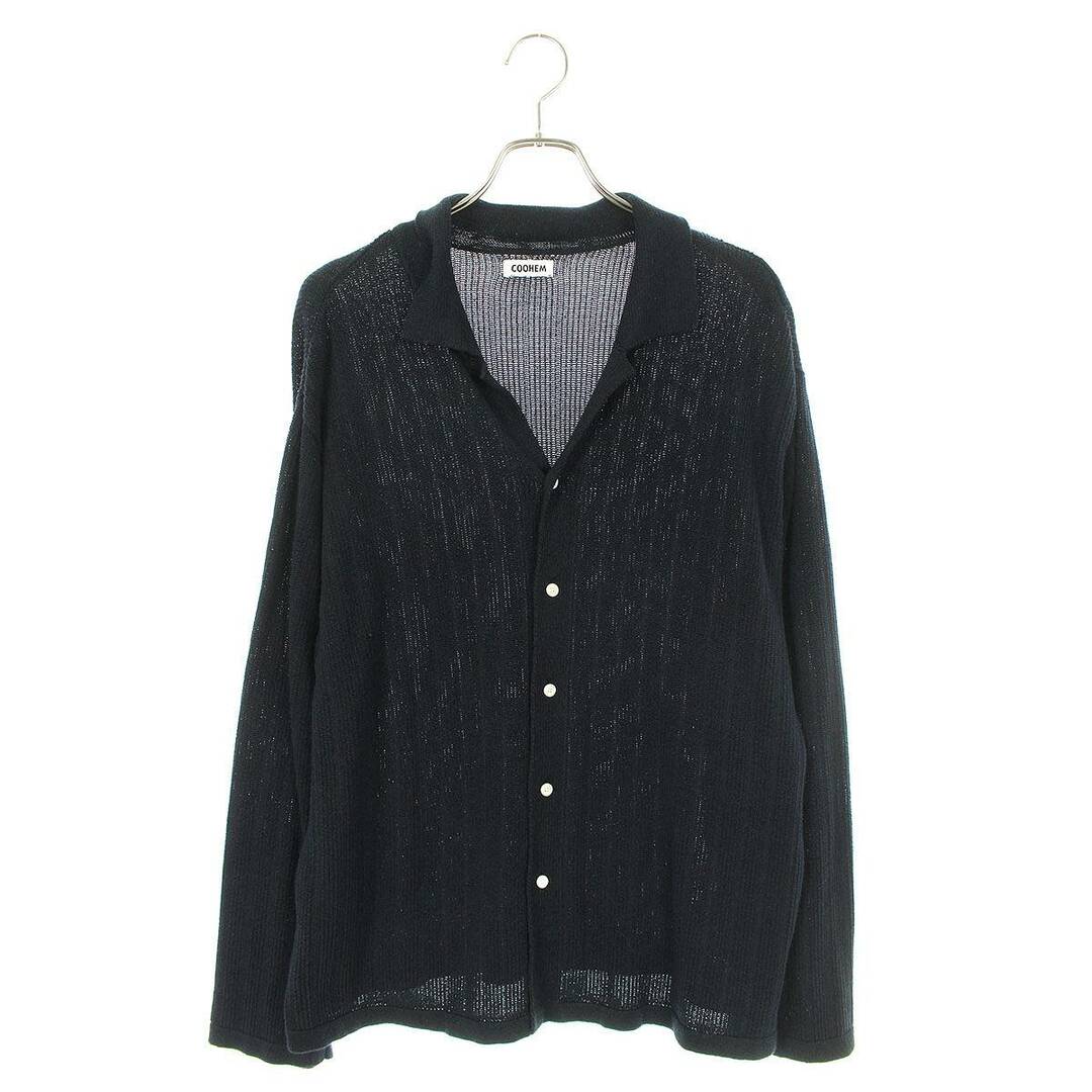 カーディガンコーヘン  WASHI STRIPE KNIT SHIRT 13-232-026 ストライプニットシャツカーディガン メンズ M