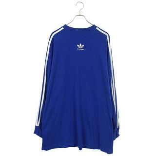 バレンシアガ(Balenciaga)のバレンシアガ ×アディダス adidas  23SS  728789 TNVA6 スリーラインダメージ加工オーバーサイズ長袖カットソー メンズ 2(Tシャツ/カットソー(七分/長袖))