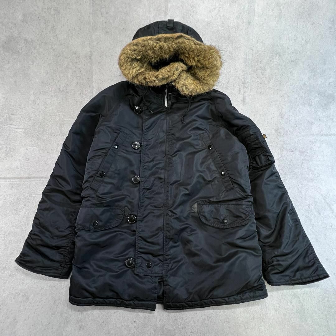 ALPHA INDUSTRIES(アルファインダストリーズ)のALPHA　N3B　フライトジャケット　ミリタリージャケット　古着　ブラック　S メンズのジャケット/アウター(ミリタリージャケット)の商品写真