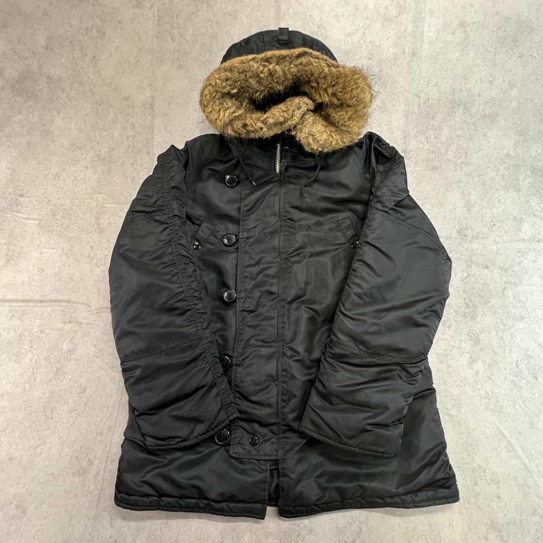 ALPHA INDUSTRIES(アルファインダストリーズ)のALPHA　N3B　フライトジャケット　ミリタリージャケット　古着　ブラック　S メンズのジャケット/アウター(ミリタリージャケット)の商品写真