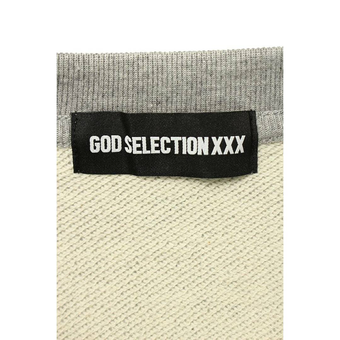 GOD SELECTION XXX(ゴッドセレクショントリプルエックス)のゴッドセレクショントリプルエックス フロントロゴプリントクルーネックスウェット メンズ L メンズのトップス(スウェット)の商品写真