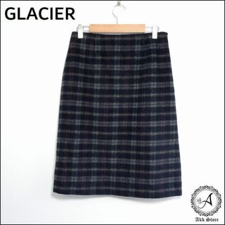 グラシア(GLACIER)のGLACIER レディース スカート ひざ丈 チェック Mサイズ(ひざ丈スカート)