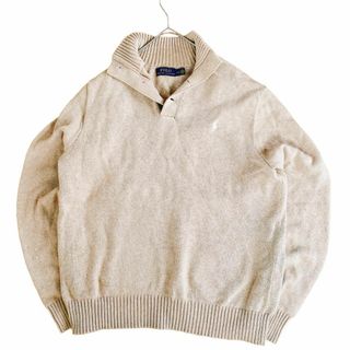 ポロラルフローレン(POLO RALPH LAUREN)のポロラルフローレン コットンニットセーター ハーフボタン ポニー刺繍 h21(ニット/セーター)