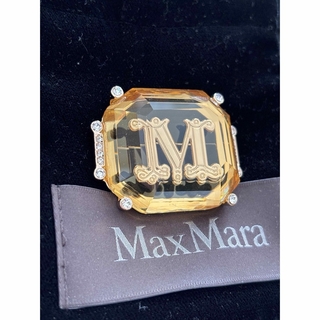 Max Mara - Max Mara マックスマーラ ブローチ 23春夏 ゴールド レッド