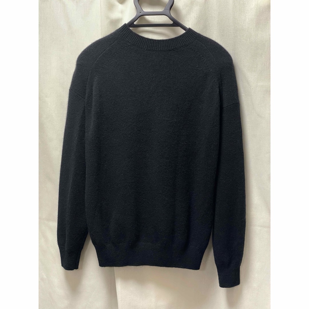 515cm袖丈エドワードブラウン PURE CASHMERE KNIT BLACK ブラック