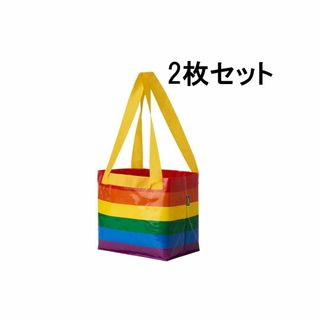 イケア(IKEA)のIKEA STORSTOMMA キャリーバッグ　Sサイズ　2枚セット(エコバッグ)