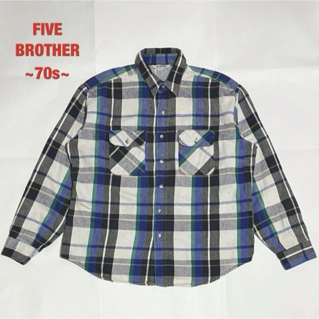 業務用卸値 【希少】FIVE BROTHER ファイブブラザー ネルシャツ USA製