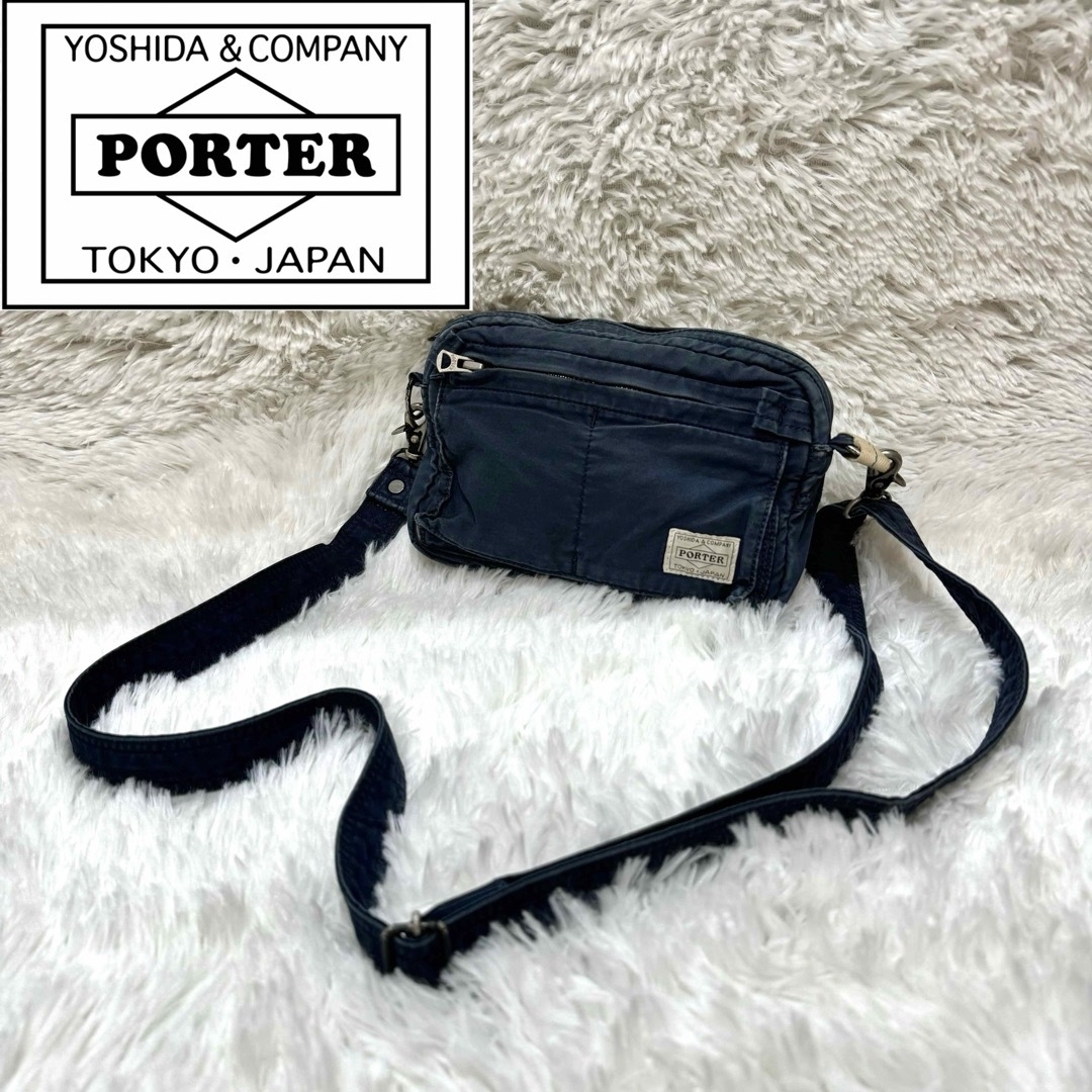 PORTER(ポーター)のPORTER■インディゴ染■Deep Blue■ショルダーバッグ ポーチ　吉田 メンズのバッグ(ショルダーバッグ)の商品写真