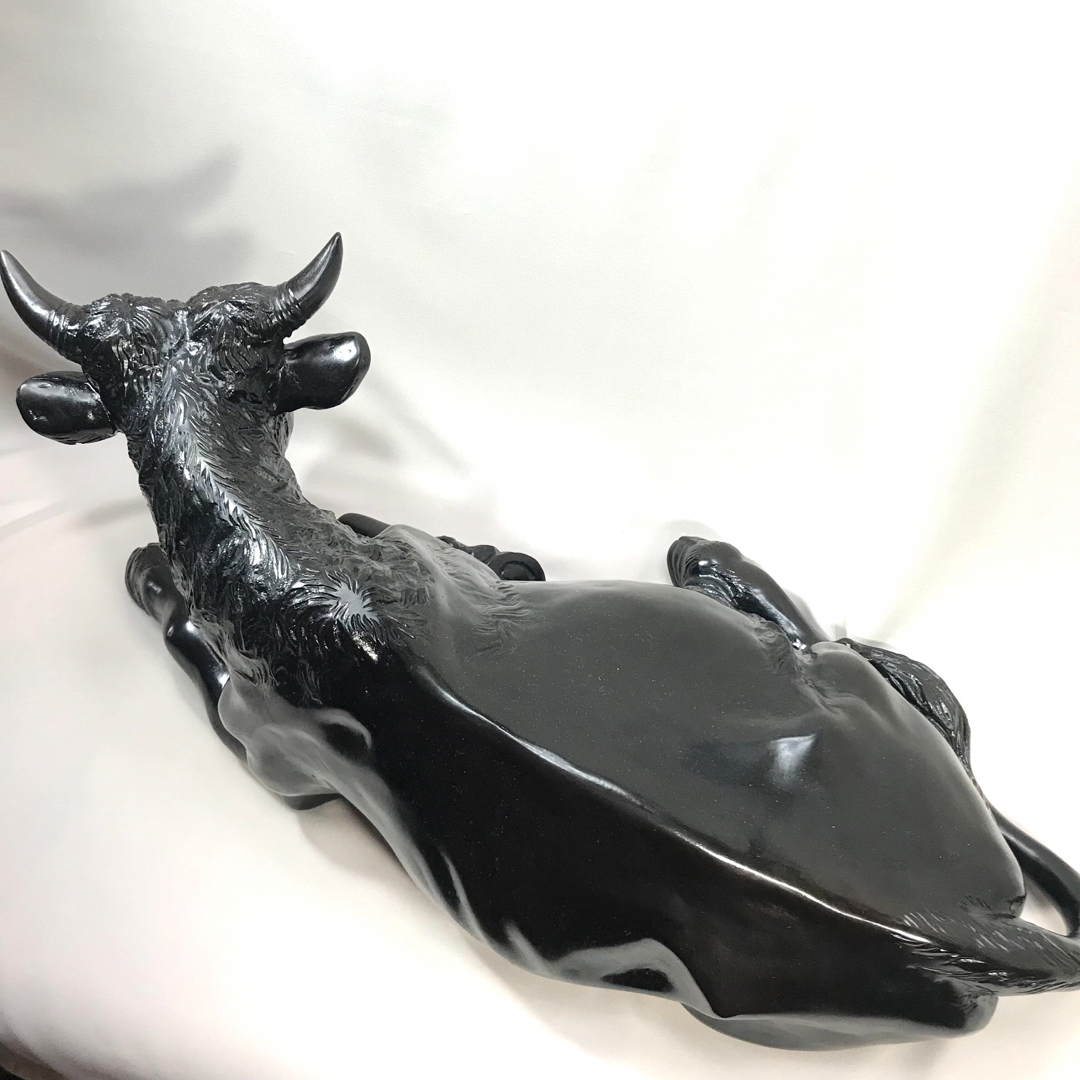 高岡銅器 牛 職人 般若 純一郎作 座牛 銅製 牛の置物 縁起物 高岡銅器 牛 職人 般若 純一郎作 座牛 銅製 牛の置物 縁起物