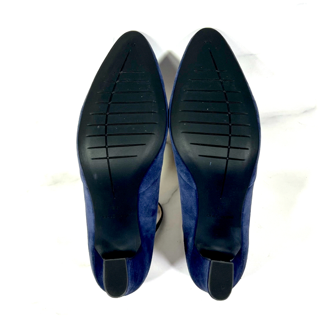 Cole Haan(コールハーン)の【新品未使用】COLE HAAN ストラップ スエード パンプスネイビー25.5 レディースの靴/シューズ(ハイヒール/パンプス)の商品写真