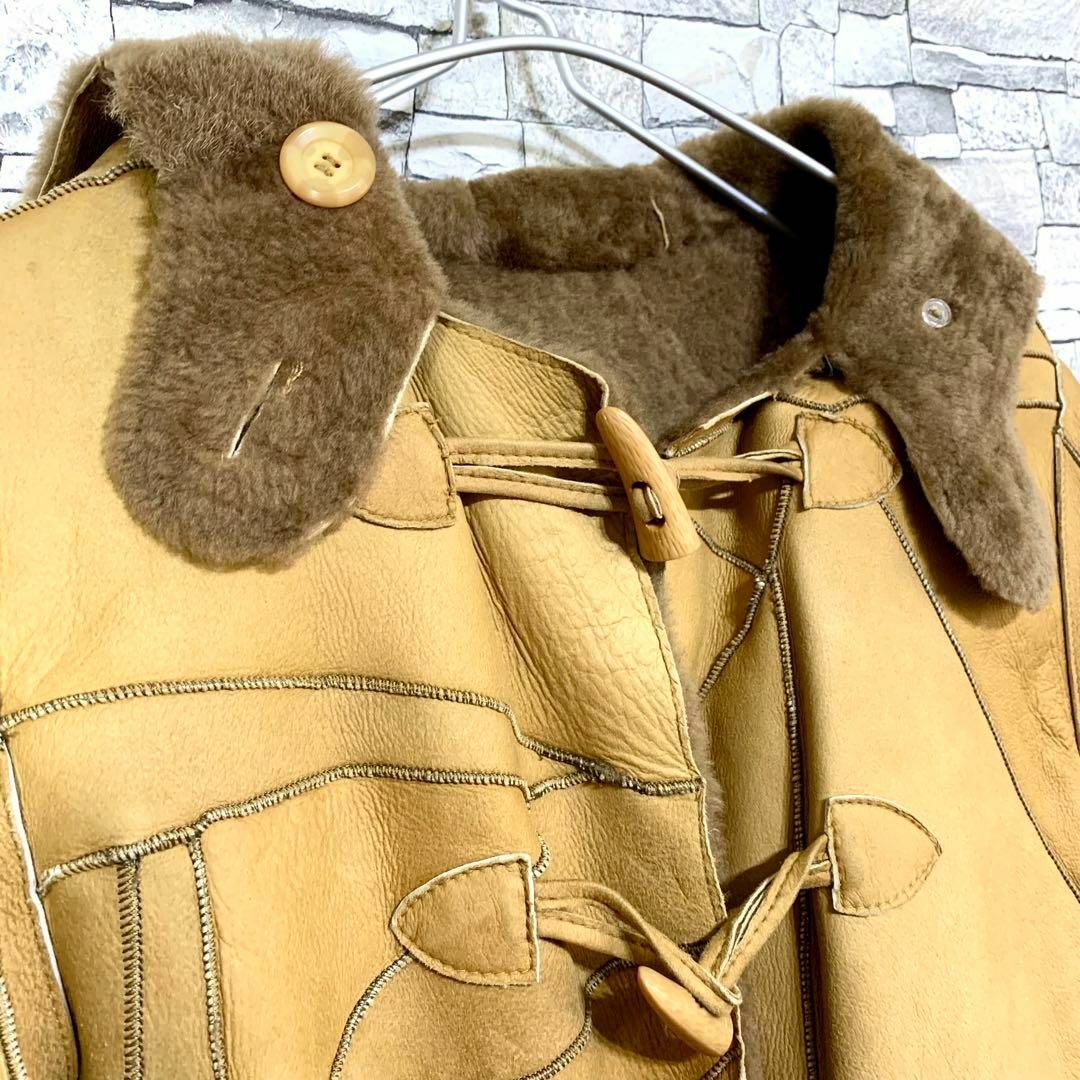 piacere ムートンダッフルコート シープスキンコート 毛皮ジャケット F レディースのジャケット/アウター(ムートンコート)の商品写真