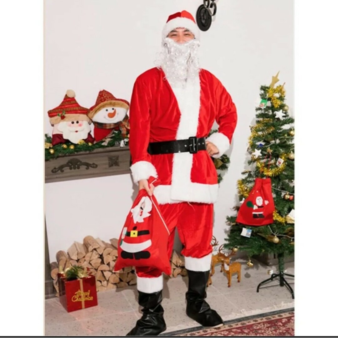 サンタクロース コスチューム コスプレ クリスマス サンタ 大人用 フリーサイズ エンタメ/ホビーのコスプレ(衣装)の商品写真