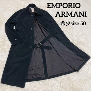 【カシミヤ50%】EMPORIO ARMANI ステンカラーコート　美品　XL位