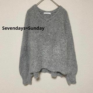 SEVENDAYS=SUNDAY - SEVENDAYS=SUNDAY 片畦ニットプルオーバー L ...