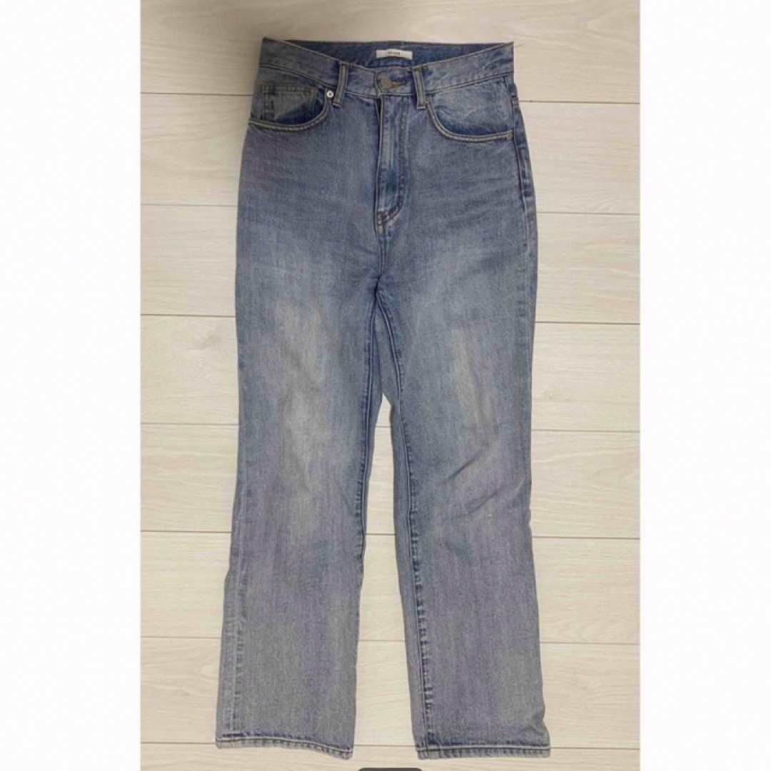 排気筒 CLANE クラネ　CENTER PRESS STRAIGHT DENIM