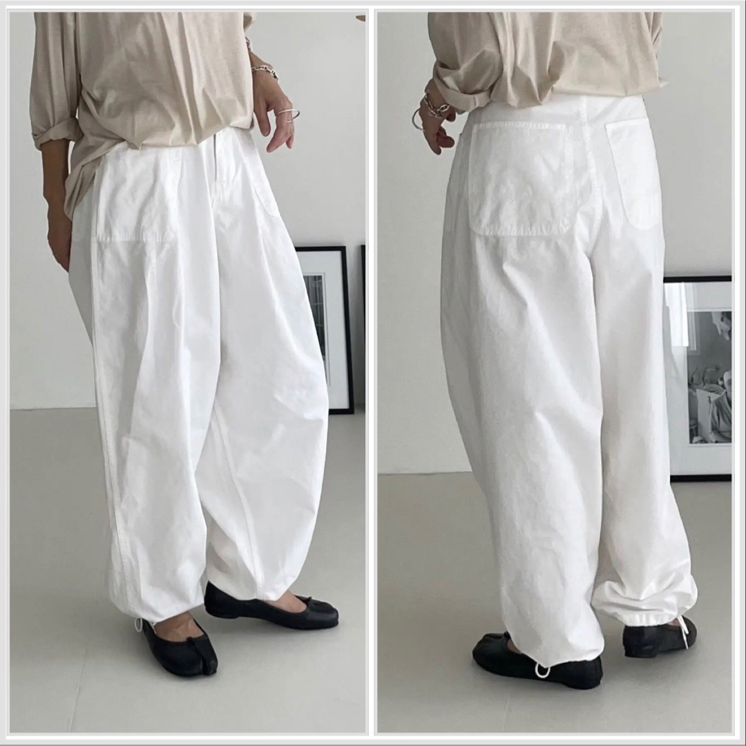 argue COTTON TWILL MOV PANTS WHITE パンツ