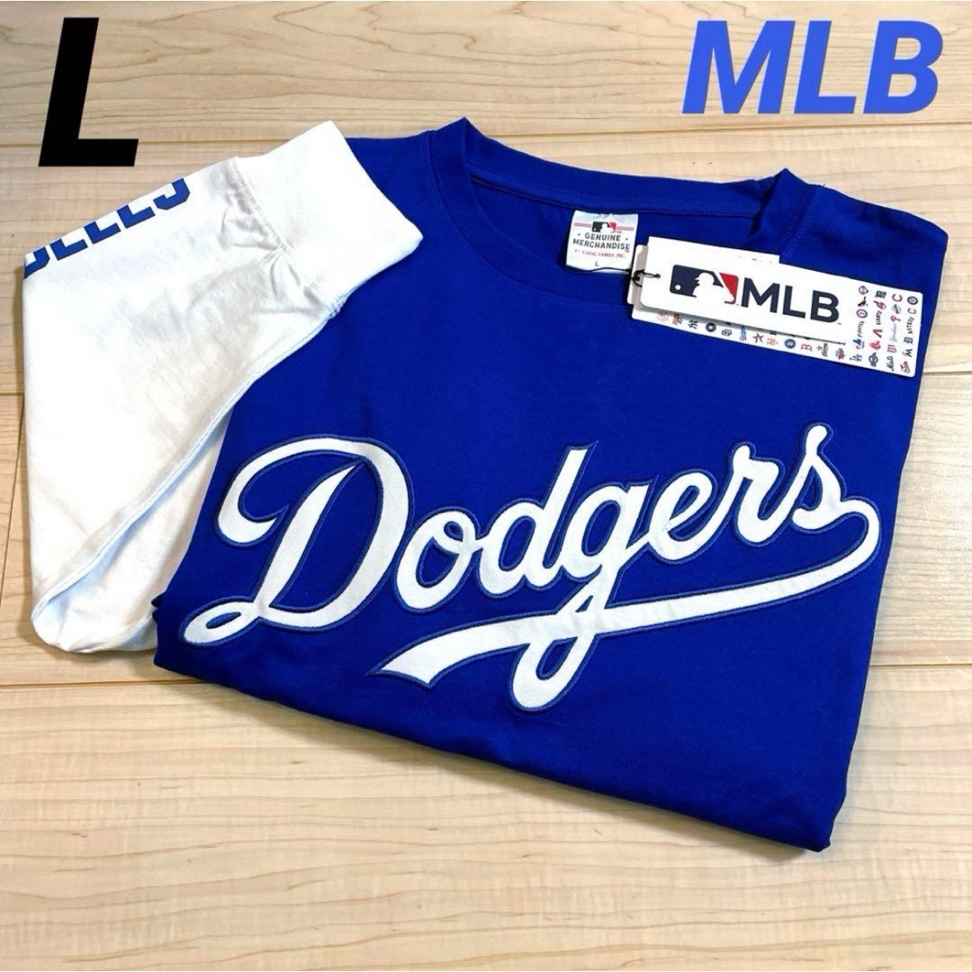MLB(メジャーリーグベースボール)のドジャース 大谷翔平　MLB フェイクレイヤード ロンＴ  Lサイズ メンズのトップス(Tシャツ/カットソー(七分/長袖))の商品写真