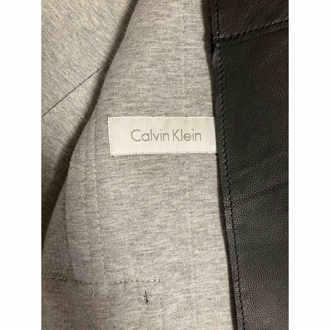Calvin Klein(カルバンクライン)のCalvin Klein  ラムレザー ライダースジャケット 38 メンズのジャケット/アウター(ライダースジャケット)の商品写真