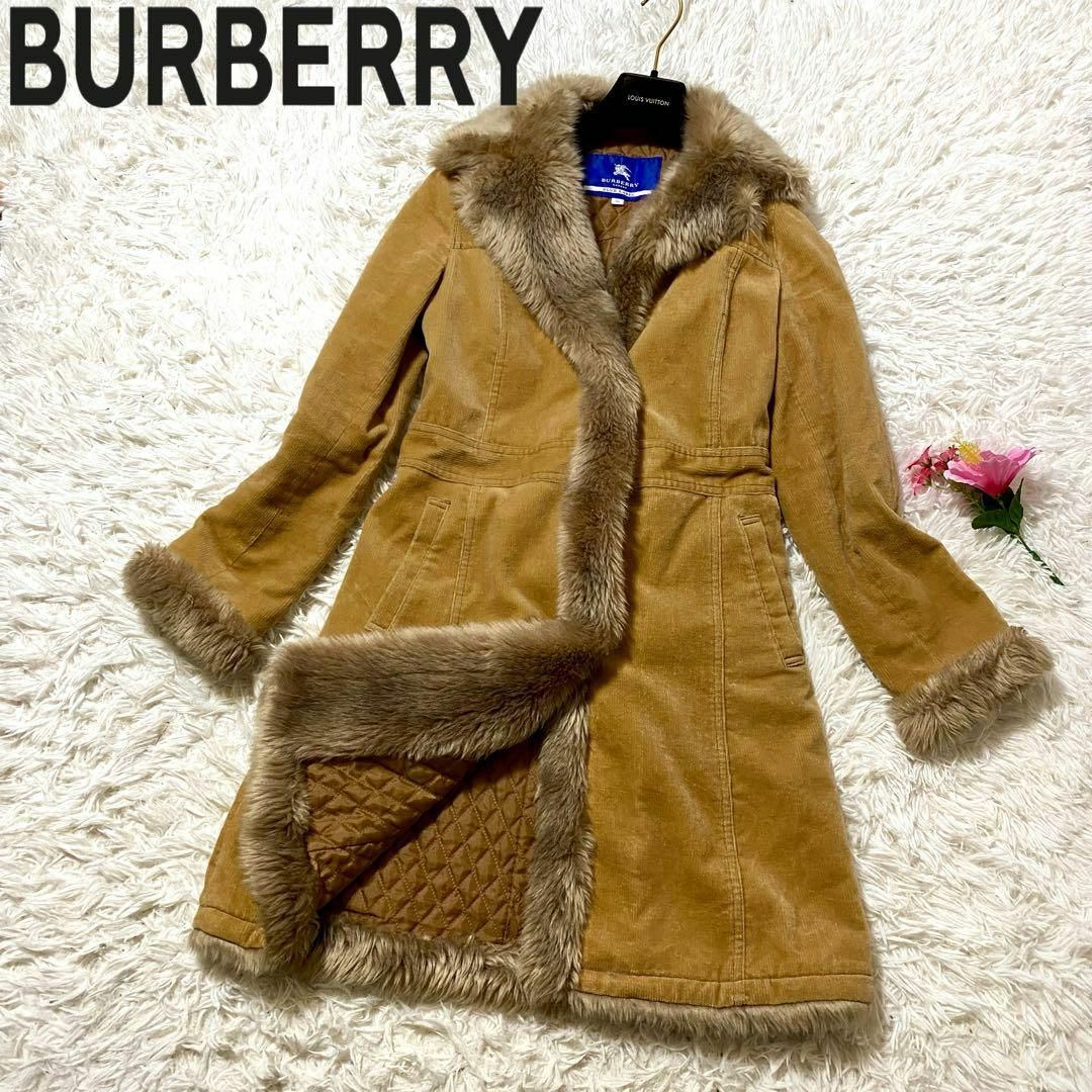 最新入荷 【Burberry】バーバリー ブルーレーベル ファーコート