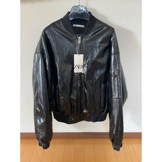 ザラ(ZARA)のZARA ビニールエフェクト　ボンバージャケット(ブルゾン)