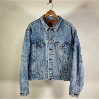 リーバイス(Levi's)の80s USA製 裏ネル ビッグサイズ Levi's デニムジャケット チェック(Gジャン/デニムジャケット)