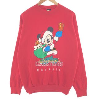 古着 90年代 MICKEY UNLIMITED MICKEY MOUSE ミッキーマウス キャラクタースウェットシャツ トレーナー USA製 メンズL ヴィンテージ /taa003356(スウェット)