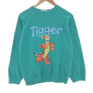 古着 90年代 Pooh Tigger ティガー キャラクタースウェットシャツ トレーナー USA製 メンズL ヴィンテージ /taa003531(スウェット)