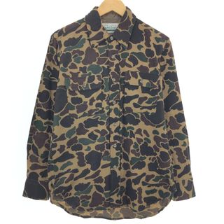 古着 WILDERNESS CLOTHING ダックハンターカモ 迷彩柄 ウールシャツ メンズM /eaa398547(シャツ)