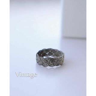 アートヴィンテージ(ART VINTAGE)の【vintage】編み込み デザイン ロープ シルバーカラー リング 指輪(リング(指輪))