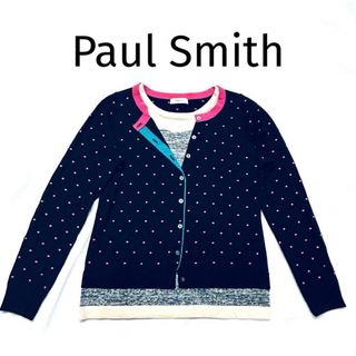 ポールスミス(Paul Smith)の【paul smith】重ね着風ニット【ポールスミス】騙し絵【M】ネイビー(ニット/セーター)