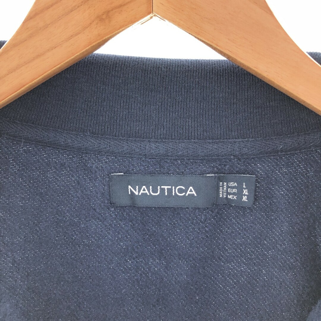 NAUTICA(ノーティカ)の古着 ノーティカ NAUTICA チェック柄 ハーフジップスウェットシャツ トレーナー メンズL /taa002554 メンズのトップス(スウェット)の商品写真