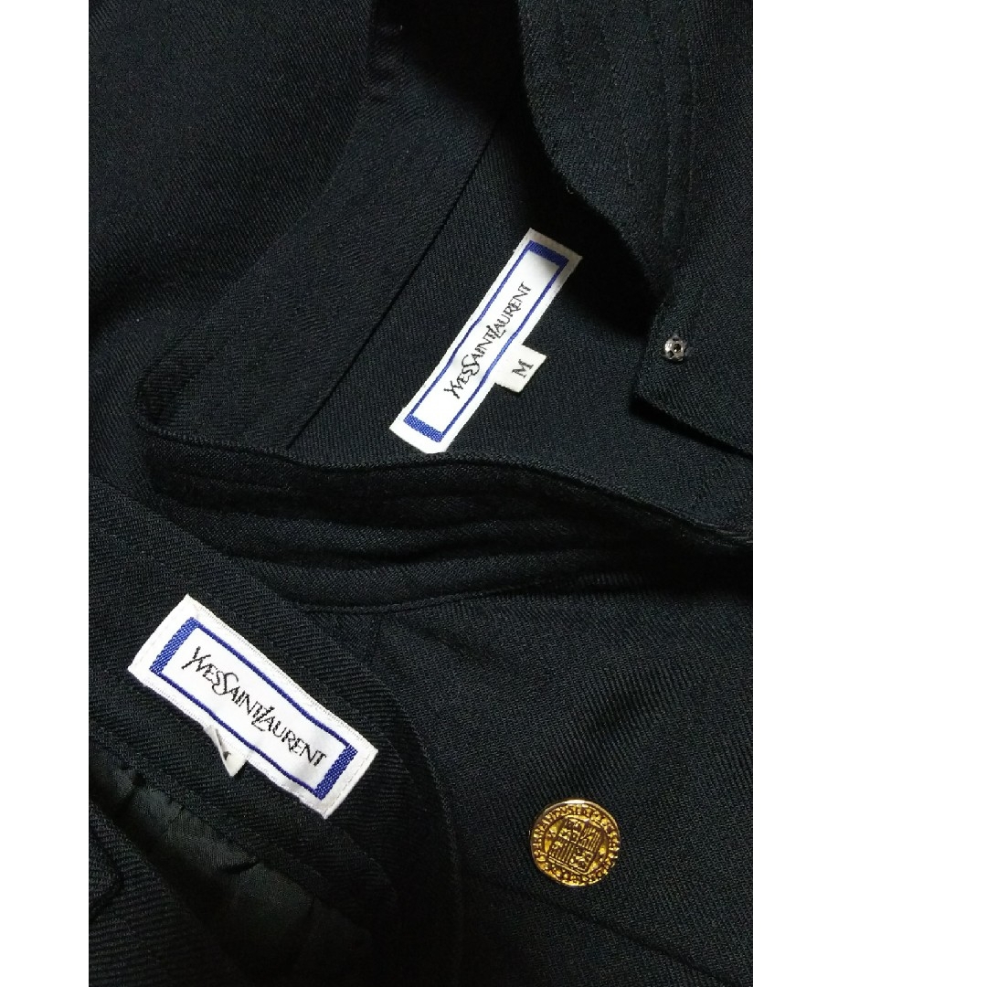 ◇47 確認用2 極美品 90s 未使用 イヴサンローラン セットアップ 黒 ◇47 確認用2 極美品 90s 未使用 イヴサンローラン セットアップ 黒