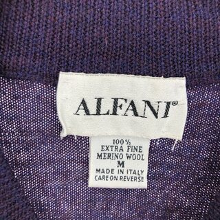 ALFANI ハイネック ウールニットセーター イタリア製 メンズL /eaa407613