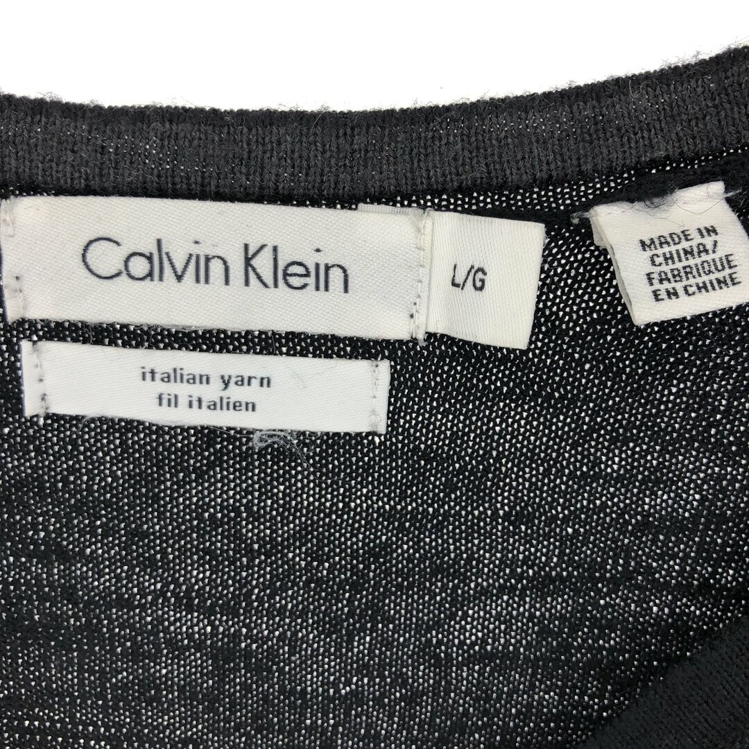 Calvin Klein(カルバンクライン)の古着 カルバンクライン Calvin klein Vネック メリノウールニットセーター メンズL /eaa407648 メンズのトップス(ニット/セーター)の商品写真