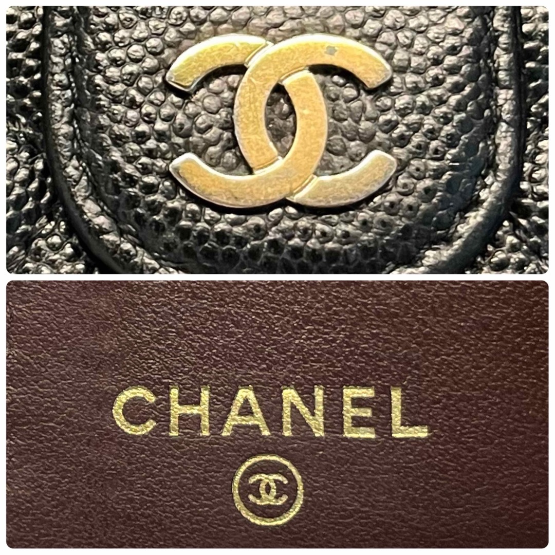 CHANEL  31番台⭐︎  マトラッセ　キャビアスキン　コンパクトウォレット