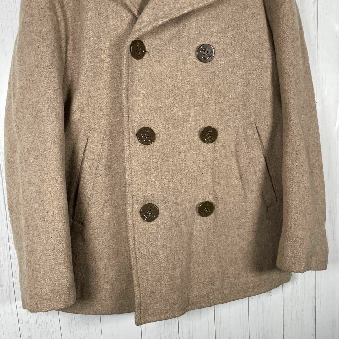 UNIQLO(ユニクロ)の[古着]OLD UNIQLO　Pコート　キルティング　刻印ボタン　ウール　茶色 メンズのジャケット/アウター(ピーコート)の商品写真
