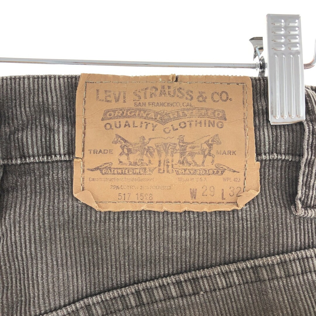 無地生産国80年代 リーバイス Levi's 517-1528 ブーツカット コーデュロイパンツ USA製 レディースL(w29) ヴィンテージ /taa002868