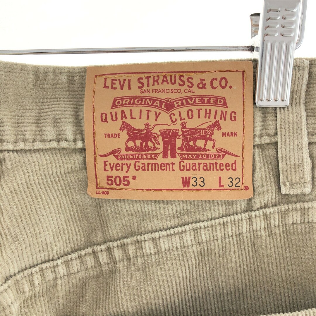 Levi's(リーバイス)の古着 00年代 リーバイス Levi's 505 REGULAR FIT STRAIGHT LEG コーデュロイパンツ メンズw33 /eaa380490 メンズのパンツ(その他)の商品写真