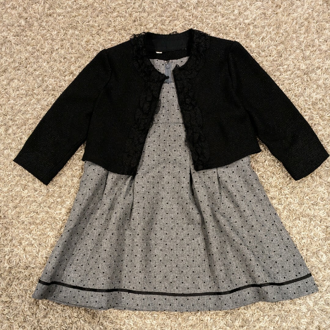 フオーマルワンピース、ボレロ　セット　110 キッズ/ベビー/マタニティのキッズ服女の子用(90cm~)(ドレス/フォーマル)の商品写真