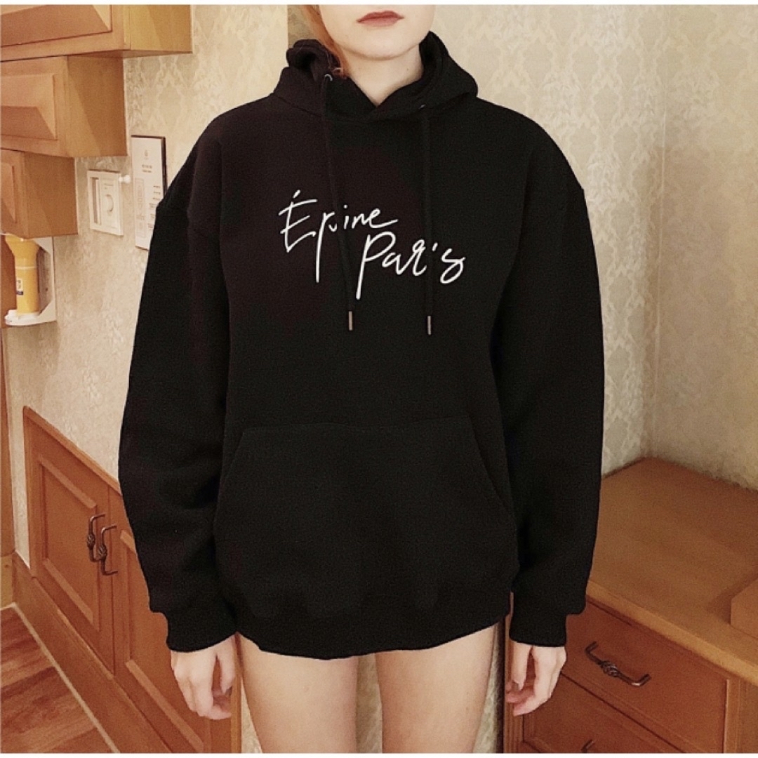 épine(エピヌ)のepine エピヌ パーカー フーディー paris hoodie black レディースのトップス(パーカー)の商品写真